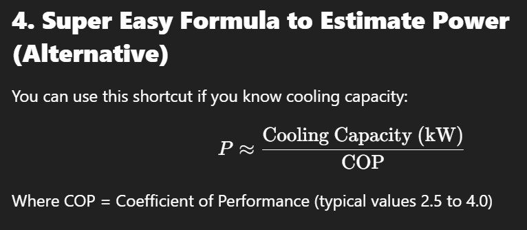calculat compressor cop